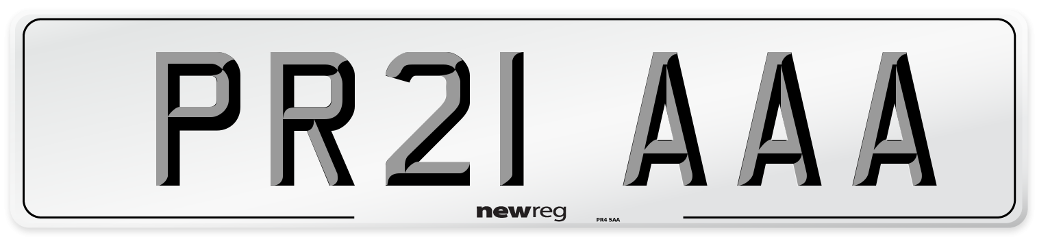 PR21 AAA Number Plate from New Reg